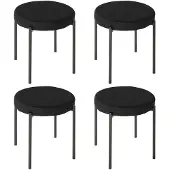 HOMCOM eetkamerkruk stapelbaar, set van 4 - Zitkruk, barkruk - Zwart