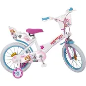 Toimsa 14-inch kinderfiets, meisjesfiets, fiets, Paw Patrol, wit