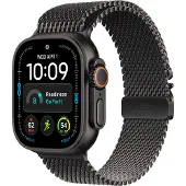 Apple Watch Ultra 4 - 49mm - Black Titanium - Black Milanese Loop - M