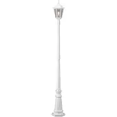 Konstsmide Mastlamp Firenze, 1-lamps, wit FIRENZE, wit / opaal, Glas, Landelijk