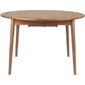 Zuiver Twist Uitschuifbare Eettafel Rond 120|160 cm Walnoot - Bruin