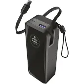 Cellularline ROLLER 20000 powerbank, 65W, met interne USB-C-kabel, USB-A en USB-C poorten, display