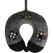 Sans marque Nekkussen met ophanglus voor kinderen - game over - grijs - polyester - reiskussen voor onderweg
