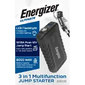 Energizer – JE8000 – 8.000 mAh 3-in-1 Jumpstarter, Powerbank & LED-lamp