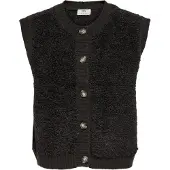 JDY Gebreide bodywarmer chocoladebruin