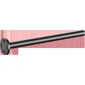 Keuco Handdoekhouder van metaal, zwart mat, eenarmig, stijf, 33,9 cm diep, voor badkamer en gastentoilet, wandmontage, Plan Black Selection