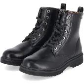 Indigo Mädchen veterschoenen, zwart, synthetisch materiaal, maat: 31