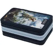 Herlitz TriCase Thunder Rex pennenetui, 31-delig gevuld, 3 ritsen, polyester