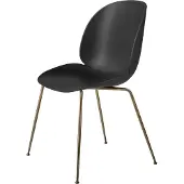 Gubi Beetle stoel Black, messing onderstel