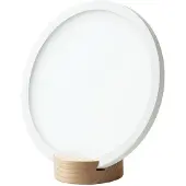 Innolux Epic tafellamp wit, lampenvoet essenhout