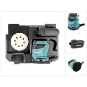 Makita DBO 180 ZE accu excentrische schuurmachine 18 V 125 mm + inzetstuk voor Makpac