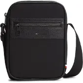 Tommy Hilfiger Schoudertas 'Logo Mixed Texture' zwart