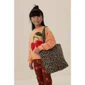 Sissy-Boy Bruine canvas shopper met leopard print
