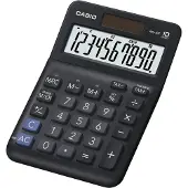 Casio MS-10F Bureaurekenmachine Zwart Aantal displayposities: 10 werkt op batterijen, werkt op zonne-energie (l x b x h) 149 x 101 x 148.5 mm