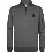 Petrol Industries - Heren Utility sweater met ritskraag steelhall - Zwart