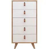 Skye Decor , Frenzu - FrenzuMDD, Eikenkleurig, Wit, Kommodes, 103x50x40 cm, 100% melaminecoating op spaanplaat
