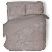 Eleganzzz Dekbedovertrek Micro Mink Crocodile - sand 240x200/220cm