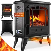 Monzana Elektrische Kachel Zwart 2000W met Verwarming 56,5x24x39cm