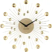 Karlsson Wandklok Sunburst - Kristal, Goud - Medium - Ø30cm - Scandinavisch