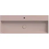 Xenz Dolce keramisch wastafelblad 120 met 1 kraangat, rose mat