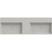 Xenz Dolce keramisch wastafelblad 140 met 2 kommen (141x46) cement