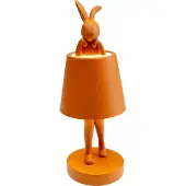Kare LED-batterijlamp Animal Rabbit, oranje, IP54, 29 cm dimbaar, geel / oranje, Woon-/ Eetkamer, Kunststof, Design