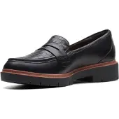Clarks Damen Westlynn Ayla, penny loafer, zwart leer, maat 39 EU