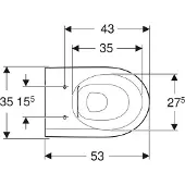 Geberit iCon wandtoilet, diepspuitmodel, gesloten vorm, Rimfree