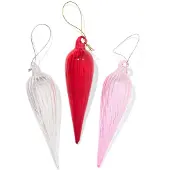 HEMA Kerstballen Set 14.5cm Glas Druppel - 3 Stuks (rood)