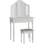 Vicco Kate Kaptafel set met kruk – 80 cm met kruk Wit