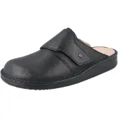 Finn Comfort , Amalfi, heren, slippers, leer, zwart, NIEUW - Herenschoenen, sandalen/slippers, zwart