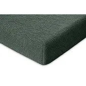 Eleganzzz Hoeslaken Teddy Pluche 35cm Hoekhoogte - bottle green 180x210/220cm