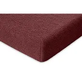 Eleganzzz Hoeslaken Teddy Pluche 35cm Hoekhoogte - bordeaux 80/90x200cm