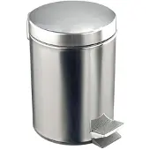 Rocada Vuilnisbak van roestvrij staal, zilverkleurig, 20 liter.