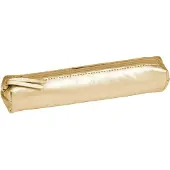 Clairefontaine 400083C, Zachte potloodentas, Leer, Goudkleurig, Effen, Met rits, 40 mm