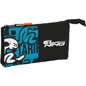 Big Buy Cooking Pennenetui met 3 vakken El Niño Ocean Zwart Blauw (22 x 12 x 3 cm)