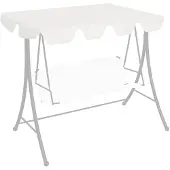 vidaXL Vervangend dak voor Hollywoodschommel, wit, 150/130x105/70 cm