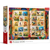 Trefl , Puzzel van 1000 stukjes met het thema "Vogels" (postzegelcollectie)