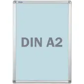Franken Brochurehouder, Posterlijst DIN A2, 25 mm lijstprofiel zilver geanodiseerd aluminium kliklijst, kunststof hoeken (A2)