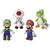Disney Super Mario pluche knuffel, 4 verschillende modellen, 20 cm, meerkleurig. Meerkleurig, one size