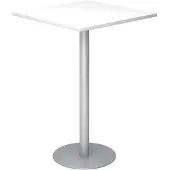 Hjh OFFICE PRO BISTRO H88Q S - Systeem conferentietafel Wit 80 x 80 Zilver