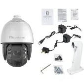 LevelOne FCS-4072: LevelOne IPCam FCS-4072, PTZ-camera, 32x zoom, koepelvormig, 4MP, H.265, IR-verlichting (20W), PoE