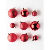 HEMA Kerstballen Set Rood - 44 Stuks (bordeauxrood)