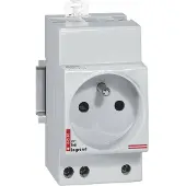 Legrand 004280, Type E, 2P+T, Grijs, IP2X, 250 V, 16 A