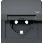 Gira TX44 Anthra HC Schuko Afdekplaat Met Tekstkader - 492267