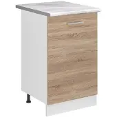 Vicco Keukenonderkast R-Line Sonoma/Wit 50 cm marmer werkblad, Model 70170