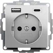 Gira SCHUKO SH USB-spanningindicator, 2 voudig, type A/C, artikelnummer 2459600