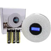 ELECTRONICA 4U Koolmonoxide- en rookmelder met LCD-display, CO2-detector, 2-in-1 met alarm