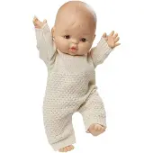 Heless Meisjespop voor baby's met gebreide rompertje - 34 cm