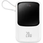 Baseus Powerbank met snelladen, 10000mAh, 20W, QC/PD/SCP/FCP, inclusief kabel